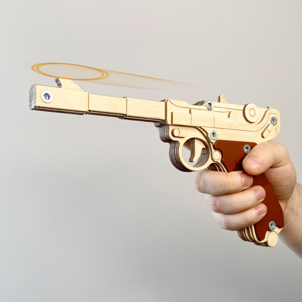 Набор «Балтийский морпех - 1»: автомат ППШ и пистолет Люгера «Парабеллум», деревянные игрушки-резинкострелы