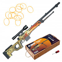 Деревянная винтовка AWP Dragon lore (“История о драконе”) из CS GO, длина 1 метр