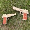 Набор деревянных игрушек-резинкострелов «Мощные пушки» от ARMA.TOYS (пистолет Стечкина и пистолет «Дезерт Игл»)