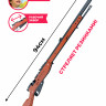  Игрушечная деревянная винтовка Мосина без прицела, стреляет резинками, со штыком с надписью "лучший в мире БОСС"