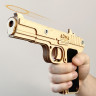   Деревянный пистолет ТТ (Тульский Токарева), игрушка-резинкострел от ARMA.TOYS в натуральную величину c надписью "лучший в мире БОСС"