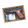 Деревянный пистолет «Глок», игрушка-резинкострел ARMA.TOYS, окрашенный, многозарядный