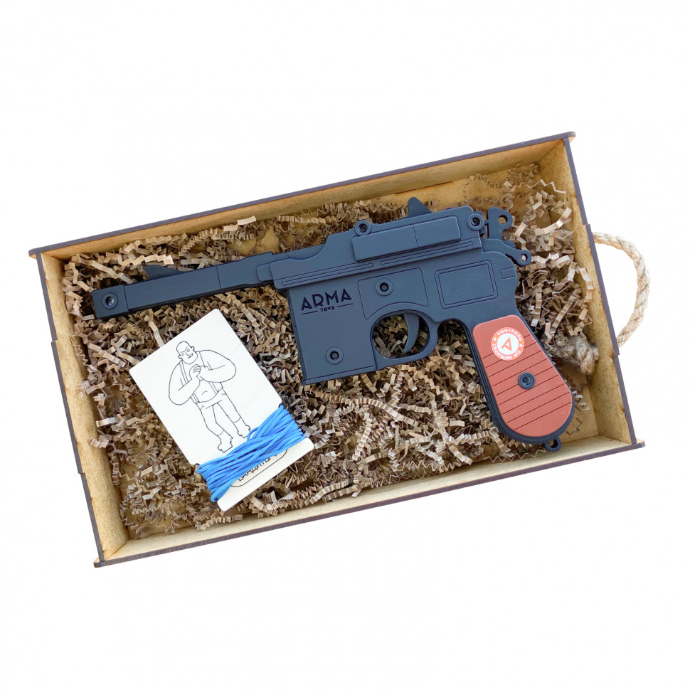 Пистолет Революции «Маузер» К-96, окрашенный, игрушка-резинкострел