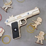 Деревянный пистолет ТТ (Тульский Токарева), игрушка-резинкострел от ARMA.TOYS в натуральную величину
