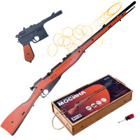  Набор резинкострелов Охрана Императора: винтовка Мосина без прицела и пистолет Маузера окрашенный