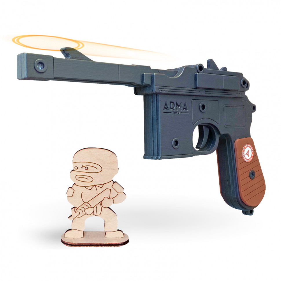  Набор резинкострелов Охрана Императора: винтовка Мосина без прицела и пистолет Маузера окрашенный