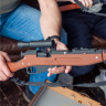 Игрушечная деревянная винтовка Мосина со снайперским прицелом, стреляет резинками, со штыком